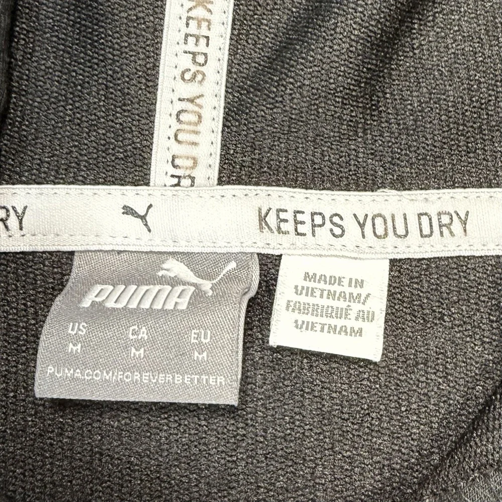 Puma Women's Black Pullover "Keeps You Dry" Cropped Hoodie Sz. M Long Sleeves - Picture 7 of 7